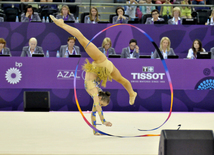 Avropa Oyunlarında bədii gimnastika üzrə lentlə hərəkətlər. Bakı, Azərbaycan, 21 iyun 2015